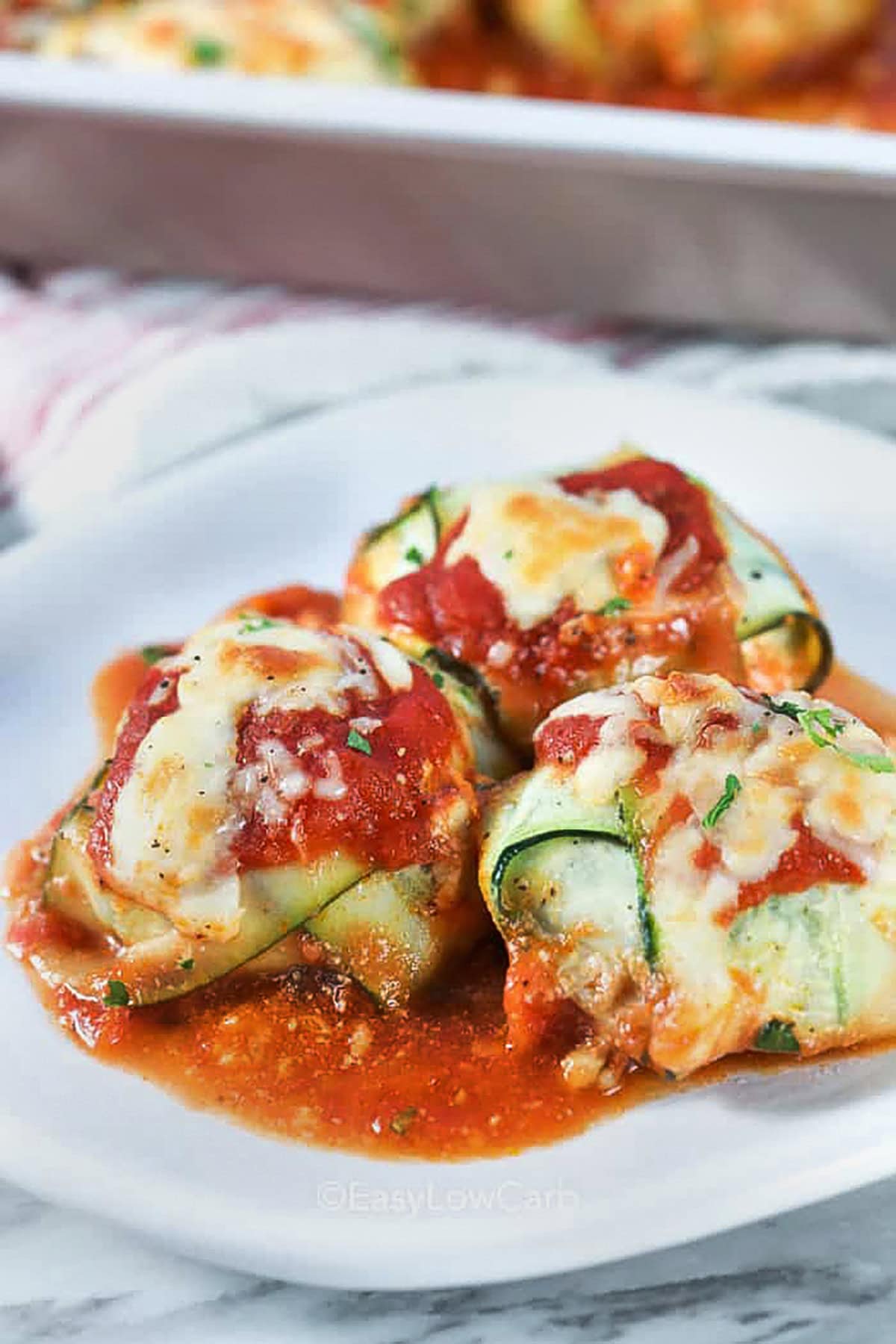 plated Zucchini Ravioli