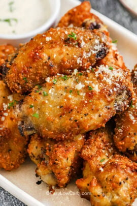 cropped garlic parmesan chicken wings