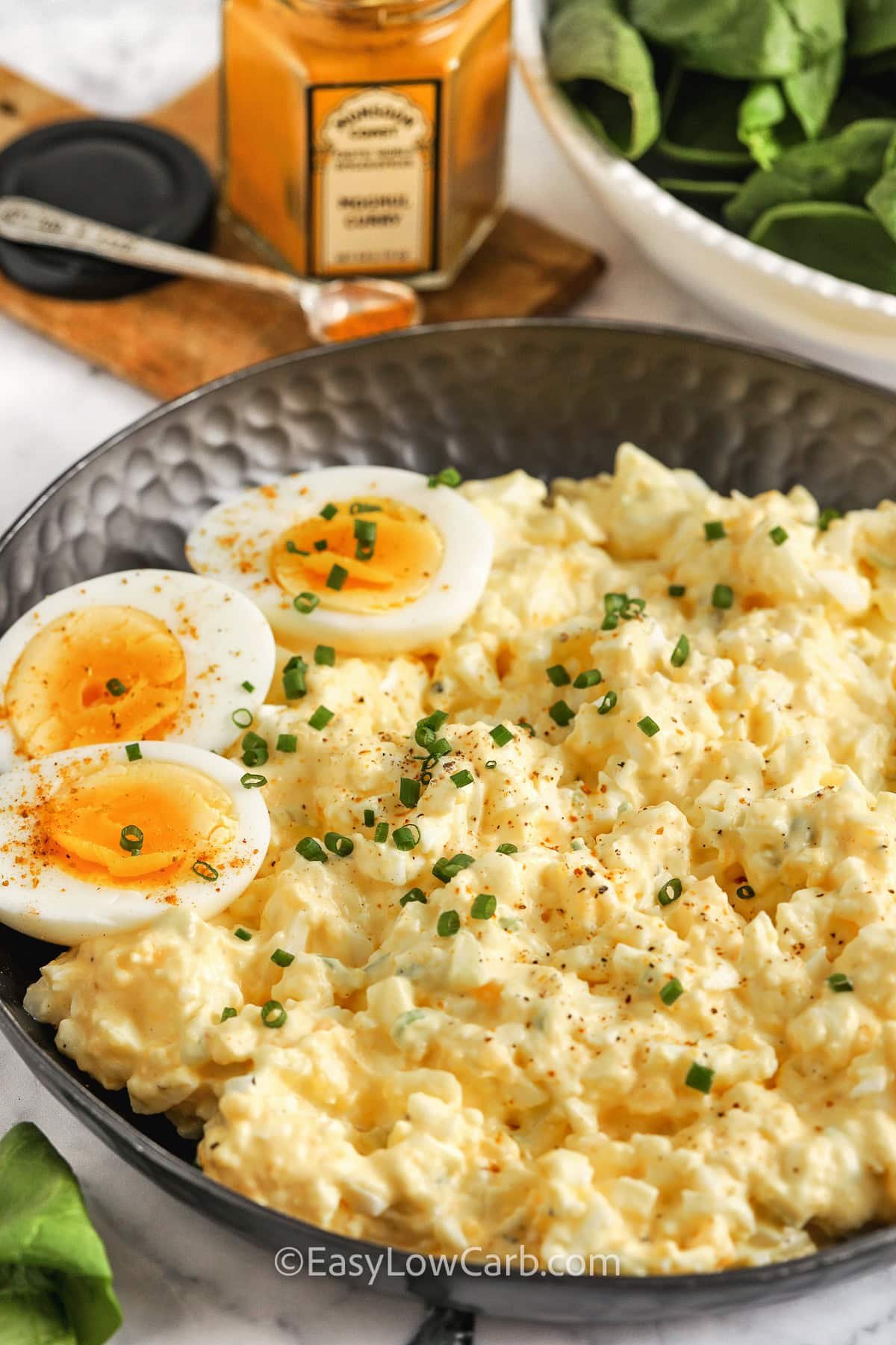 Curried Egg Salad with hard boiled eggs