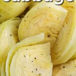 sliced cabbage with seasoning and writing