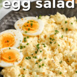 close up of Curried Egg Salad with a title
