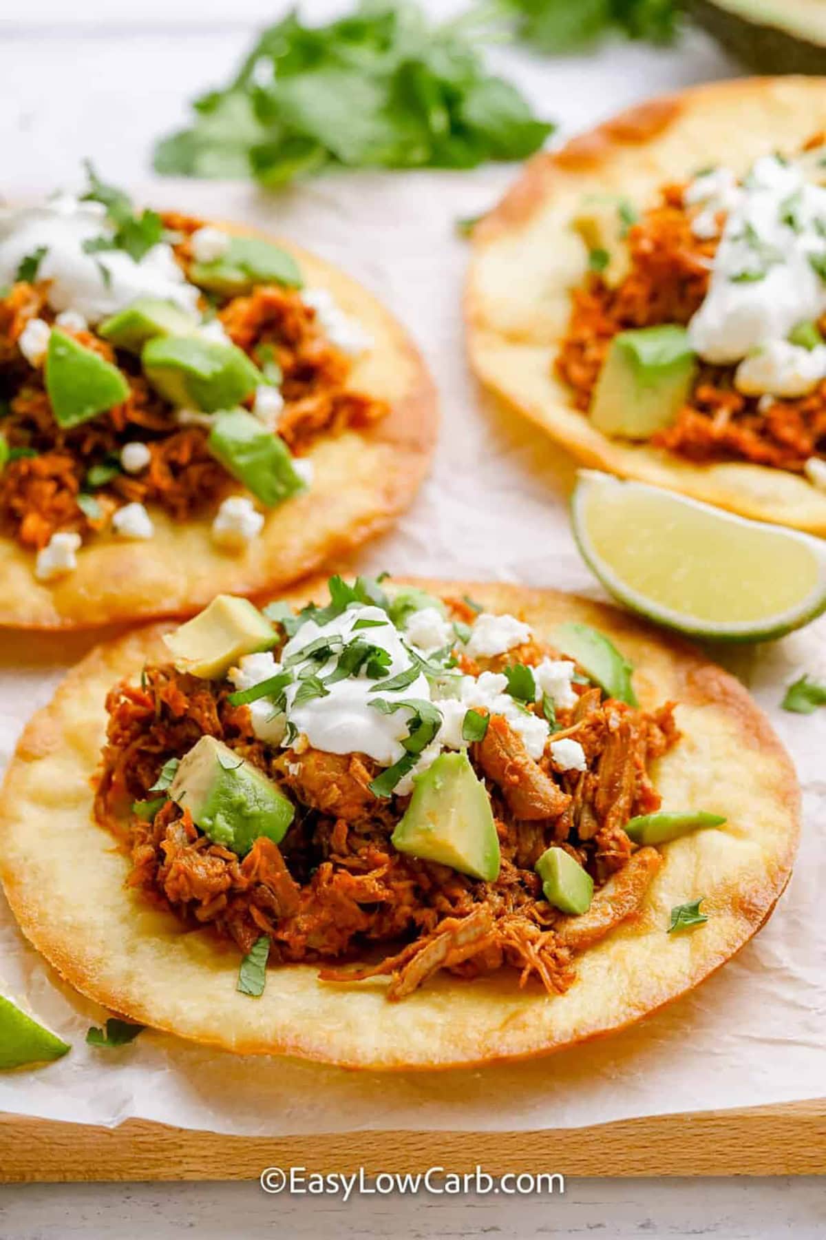 Shredded Pork Tacos with avocado