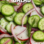 cucumber radish salad with text