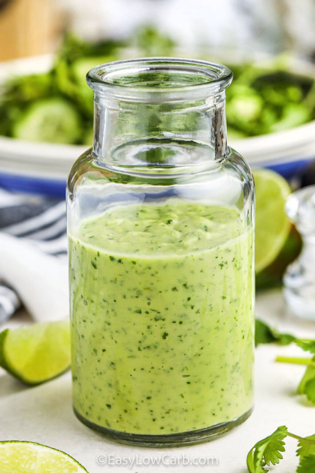 jar of Avocado Lime Dressing