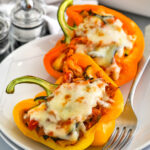 close up of Chicken Stuffed Peppers