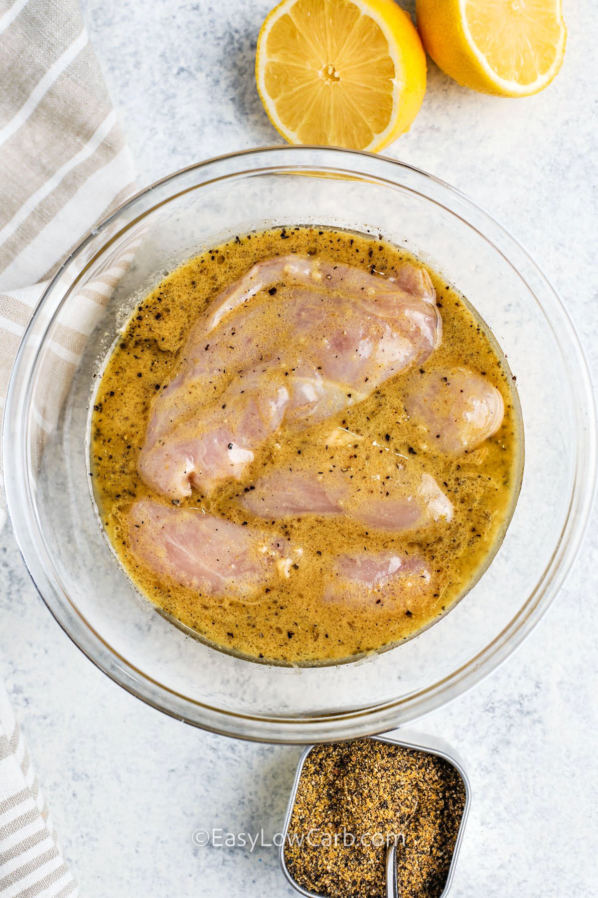 marinating chicken to make Grilled Chicken Breasts
