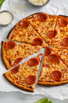 sliced pepperoni Cottage Cheese Pizza