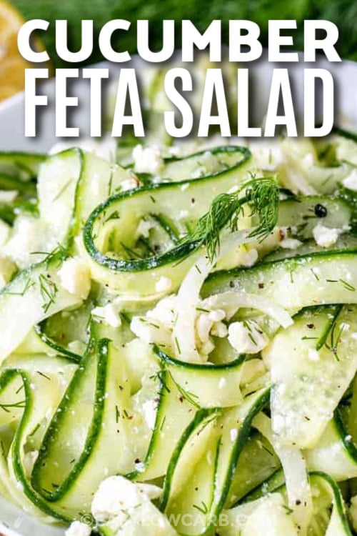 cucumber feta salad with text