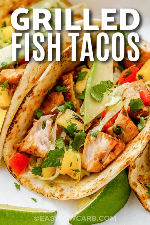 grilled fish tacos with text
