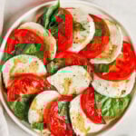 Caprese Salad Recipe on a plate