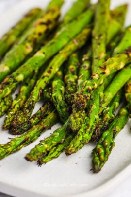 cropped grilled asparagus