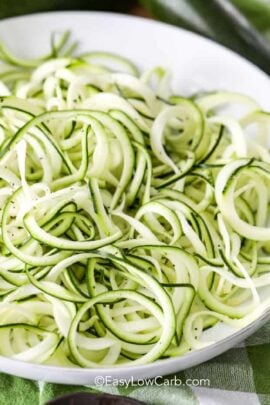 cropped homemade zoodles