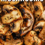 low carb Grilled Mushrooms with writing