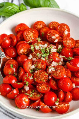 plated Cherry Tomato Salad