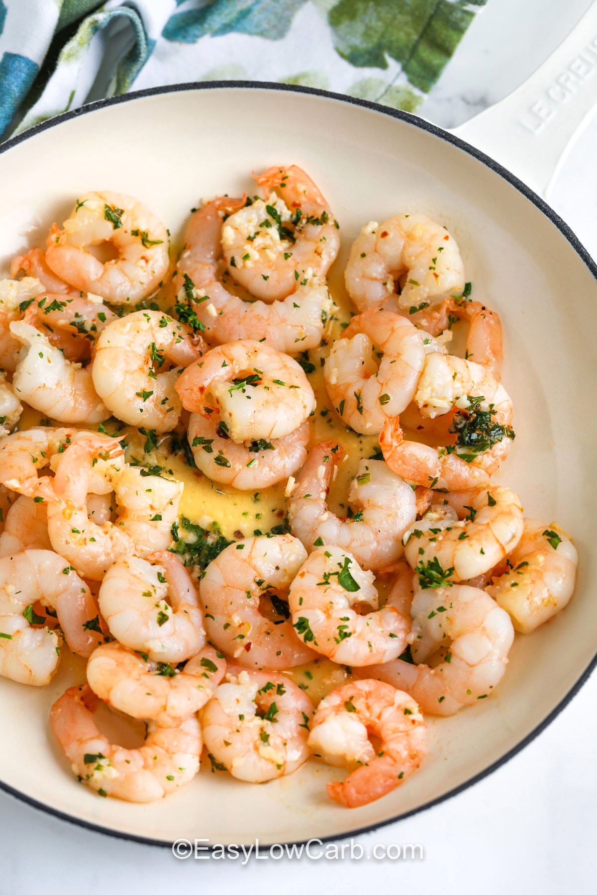 pan of Garlic Butter Shrimp Recipe