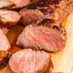 close up of sliced Grilled Pork Tenderloin