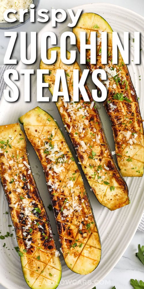 crispy Zucchini Steaks with a title