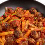 Italian Sausage and Peppers in a pan