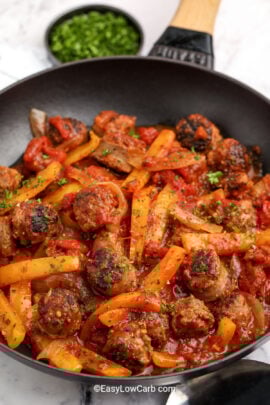 Italian Sausage and Peppers in a pan