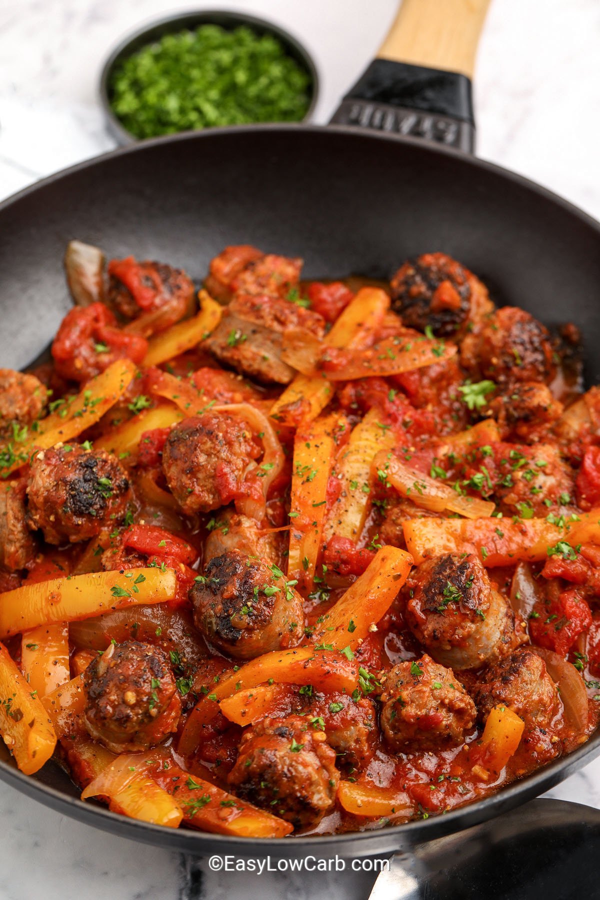 Italian Sausage and Peppers in a pan