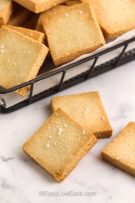prepared keto crackers topped with salt