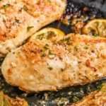 horizontal lemon garlic chicken