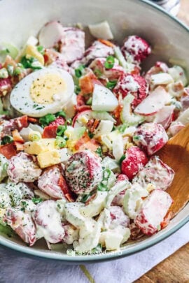 plated Radish Potato Salad