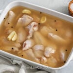 the best Chicken Wing Brine in a dish with chicken wings