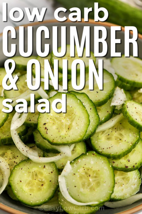 This Cucumber and Onion Salad is cool, crunchy, and coated in a bright vinegar dressing that mellows as it chills. Thin-sliced English cucumbers and onion soak up white wine vinegar, a touch of oil, and seasonings for a sweet-tangy bite that tastes clean and refreshing. It is an easy make-ahead side dish for BBQs, picnics, and meal prep lunches, and it pairs perfectly with grilled chicken or salmon. #easylowcarb low carb Cucumber and Onion Salad salad