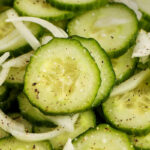 close up of Cucumber and Onion Salad