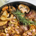 close up of Steak and Mushrooms