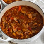 pot of Beef and Cabbage Soup