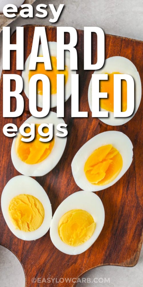 Make easy hard boiled eggs with a simple stovetop method that cuts guesswork and improves consistency. Cold eggs go into water, the pot comes to a strong boil, then the eggs finish cooking while covered off the heat. An ice bath cools them fast for better texture and easier peeling. Keep a batch in the fridge for quick protein that fits low carb breakfasts and lunches. #easylowcarb easy Hard Boiled Eggs with writing