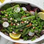 Asparagus salad prepared in a serving dish