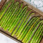 Roasted Asparagus on a baking tray