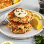 plate of Shrimp Cakes with lemon slices
