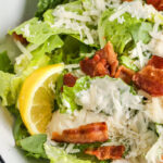 close up of Low Carb Caesar Salad