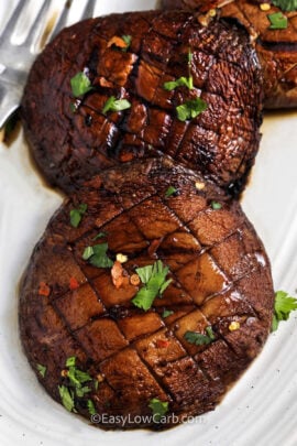 plate of Grilled Portobello Mushrooms