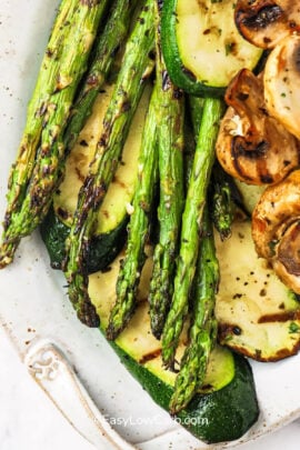 Grilled Vegetables Recipe on a plate