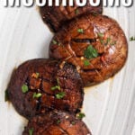 grilled Grilled Portobello Mushrooms on a plate