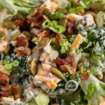 close up of Keto Broccoli Salad