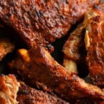 close up of Oven Baked Ribs