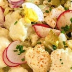 close up of Cauliflower Potato Salad