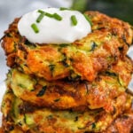 close up of Zucchini Fritters