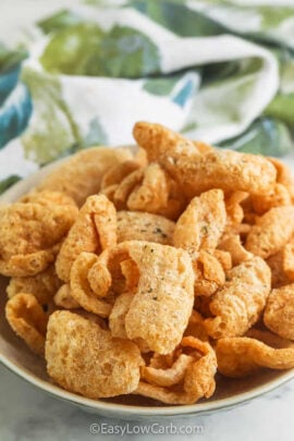 Ranch Pork Rinds in a bowl