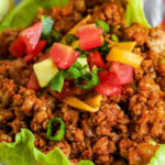 close up of Taco Lettuce Wraps