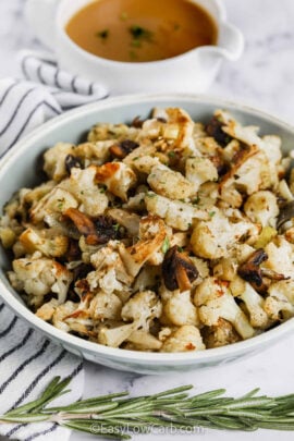 plated Cauliflower Stuffing.