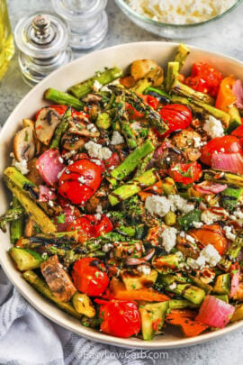 Grilled Vegetable Salad with feta