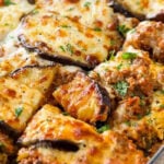close up of Eggplant Lasagna