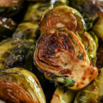 close up of Easy Roasted Brussels Sprouts.